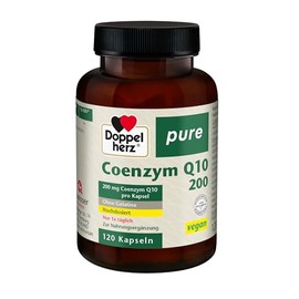 Doppelherz Pure Coenzyme Q10 200 mg per Capsule - High Dose and Only Once Daily - Vegetable Capsule Case - Vegan - 120 Capsules