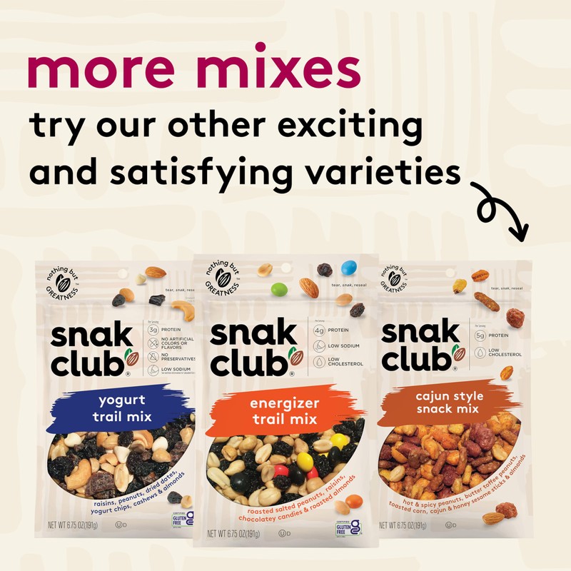 Snak Club Sweet and Salty Trail Mix with Peanuts, Butter