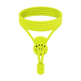 MAXX laces - Elastic shoelaces with quick release without tying, comfortable shoe laces, easy to use, fits any shoe, Neon Yellow