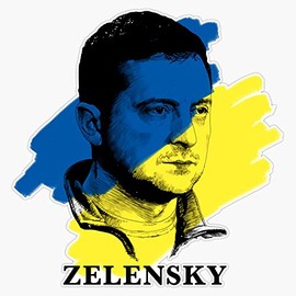 Magnet Volodymyr Zelensky Ukraine Flag #z76 Magnetic Sticker Decal 5"