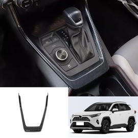 KELEIMAI Car Accessories Fit for RAV4 2019 2020 2021 2022 2023 2024 Center Console Gear Shift Control Panel Side Cover Interior Frame Trim (Carbon Fiber Style) ABS 1 PC