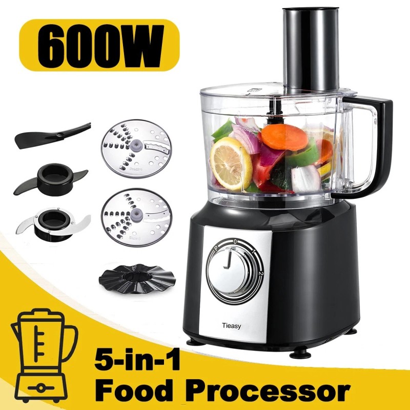 Tieasy 10 Cup Food Processor 600W Multifunctiona