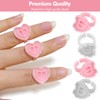 Lunhoo 200 Pcs Glue Rings for Eyelash Extension, Disposable Heart-