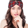 ccHuDE 2 Pcs Christmas Plaid Headband Scottish Tartan Headbands Wide