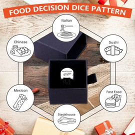 Stocking Stuffers for Women Men Adults, White Elephant Gifts for Women Men Adults Anniversary Steel Food Decision Dice Valentines Day Gifts for Couples Girlfriend Boyfriend Wife Husband