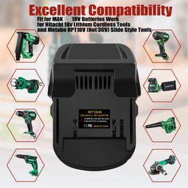 Adapter for Makita 18V Battery Convert to for Hitachi 18V Lithium Cordless Tools (Only Adapter)