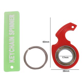 Thapncow 4 Pack Fidget Spinner Keyring Ring Toy, Keychain Spinner, Anti-Stress Toy Keychain Spinner, Relieve Anxiety and Negative Energy