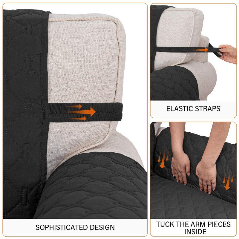 CAPALOCA Couch Cover for 3 Cushion Couch Sofa Pet Friendly