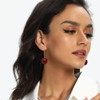Yiqeenho Cherry Earrings for Women 3D Red Cherry Dangle Earrings