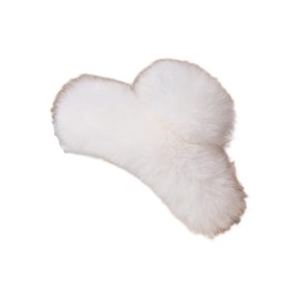 Avance Hair Clip Fur Hair Claw Cute Adult Popular Hair Accessory for Women Pink Beige Black White (White)