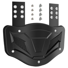 ARGOMAX Football Back Plate, Adjustable Football Backplate for Shoulder Pads, Adult & Youth Universal Fit Backplates, High-Impact Back Protector with Breathable Design, Black.