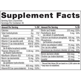 Gomitas Multivitaminico Mujer Acido Folico B12 A C D E Eg V8