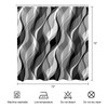 ZCHOMI Grey Striped Shower Curtain Modern Abstract Black White and