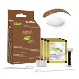 Mina ibrow Hair Colour, Long Lasting Natural Spot Colouring and Hair Tinting Powder, Water and Smudge Proof, No Ammonia, No Lead with Up to 30 Applications, Vegan and Cruelty Free (Light Brown)