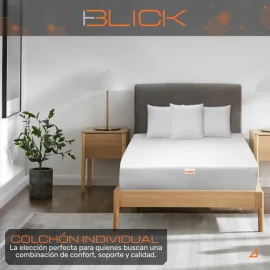 Colchón Individual 1 Plaza Memory Foam 100 x 190 cm Espuma Ergonómico Firme Soporta 130 kg Blick Color Blanco