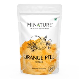 Orange Peel (Citrus Aurantium) Powder by mi nature - 227 g / 8 OZ / 1/2 lb | All Natural | Vegan | Non GMO | For Hair & Skin Care