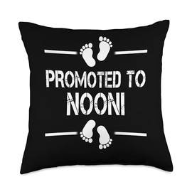 Promoted to NOONI Soon To Be Matching Family Birthday Party Throw Pillow, 18x18, Multicolor