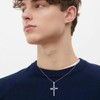 AOSAIB Baseball Cross Necklace for Men 925 Sterling Silver Baseball