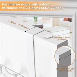 BOOMIBOO Over The Door Hooks, Sturdy Door Hanger, Towel Rack Towel Hooks for Bathroom 12 Hooks Large Over The Door for Bathroom, Bedroom，Kitchen