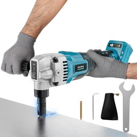 MtiolHig Cordless Metal Nibbler Compatible with Makita 18V Battery, 18-Gauge Electric Nibbler with Assist Handle & 2 Blades, 1900RPM Brushless Metal Cutter for Stainless Steel, No Battery