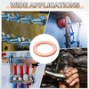 sourcing map 100Pcs M14 Flat Washer Copper Washer Sealing Rings,