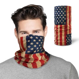 CHOK.LIDS Proud American Flag Neck Gaiter Unisex Premium Design Everyday Face Cover Balaclava for Any Indoor Outdoor Occasion (American Flag Colonial)