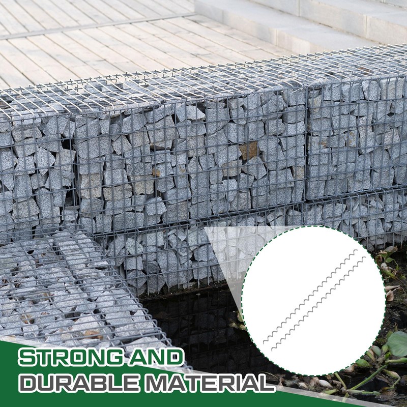 Yaocom 24 Pcs 39.4" x 2" Gabion Cages Spirals 9ga