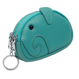BAWAKO Elephant Leather Coin Purse Key Bag Coin Purse Coin Purse Small Purse Coin Purse Coin Purse Coin Purse Coin Purse Coin Purse, blue, Wallet