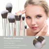 Soft 10Pcs Makeup Brush Set With Sponges And Drying/Storage Case，Best