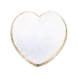2 Pcs Gold Edge Heart Shaped Holder Display Board Resin Mixing Nail Art Painting Mixed Color Palettes Nail Holder Display Board Cosmetic Mixing Art Palette Tools for Women