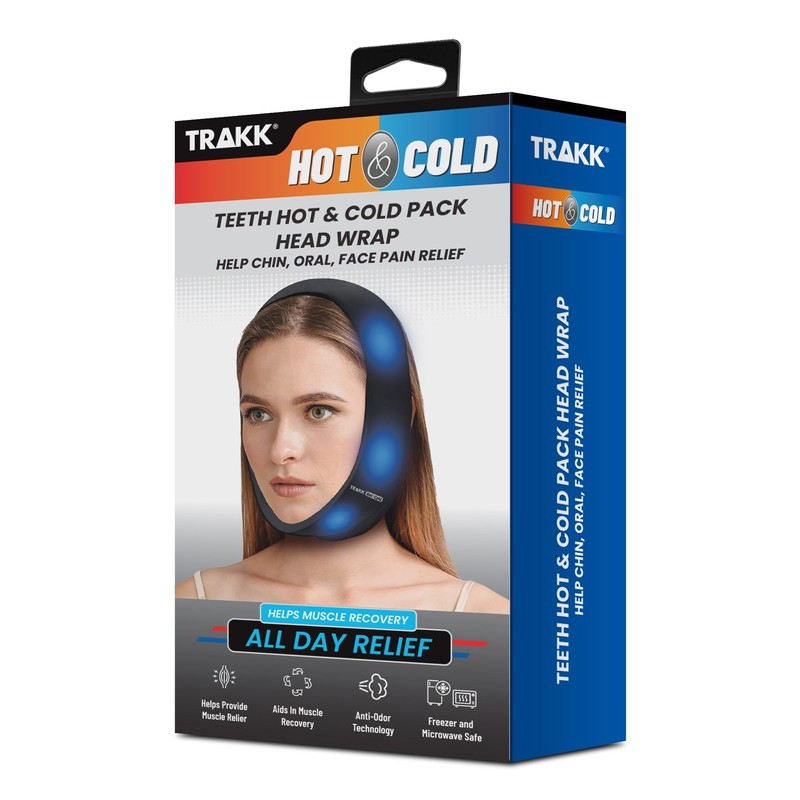 TRAKK ICE Teeth Ice Pack Head Wrap for Chin, Oral,