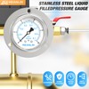 MEANLIN MEASURE 0~10Psi Liquid Filled Pressure Gauge Front Flange Panel