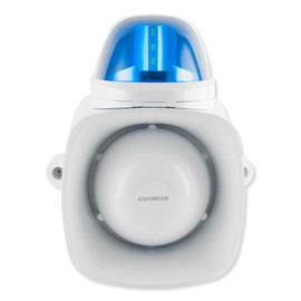 Seco-Larm SH-816S-SQ/B Enforcer Siren/Strobe with Audio Input, Blue