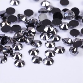 500 Pieces SS30 6mm Flatback Rhinestones Clear Glass Round Gems Crystals for Nail Art DIY Crafts Clothes Shoes Bags （Mineral Gray）