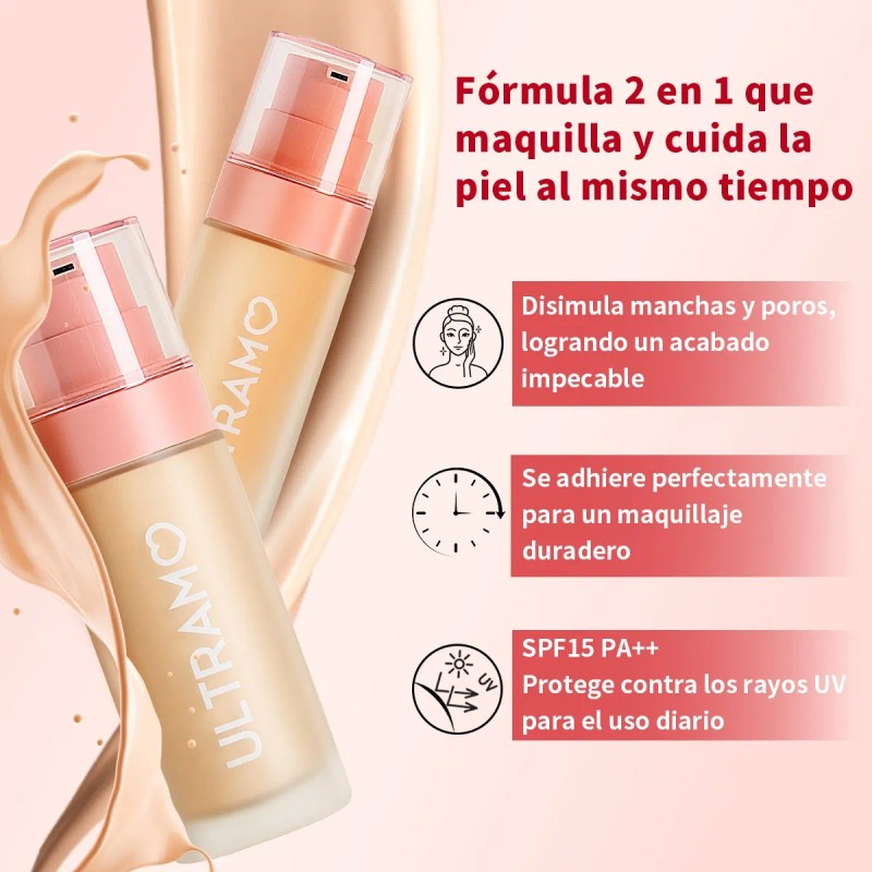 Base De Maquillaje Acabado Mate Ultramo Spf 15 Alta Duración