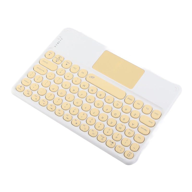 Bluetooth Keyboard Touchpad Round Keycap with Ergonomic Design Stable Connection