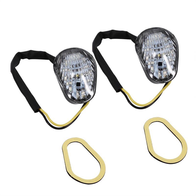 1 Pair Amber LED Turn Signal Light Indicator Lamp Flush