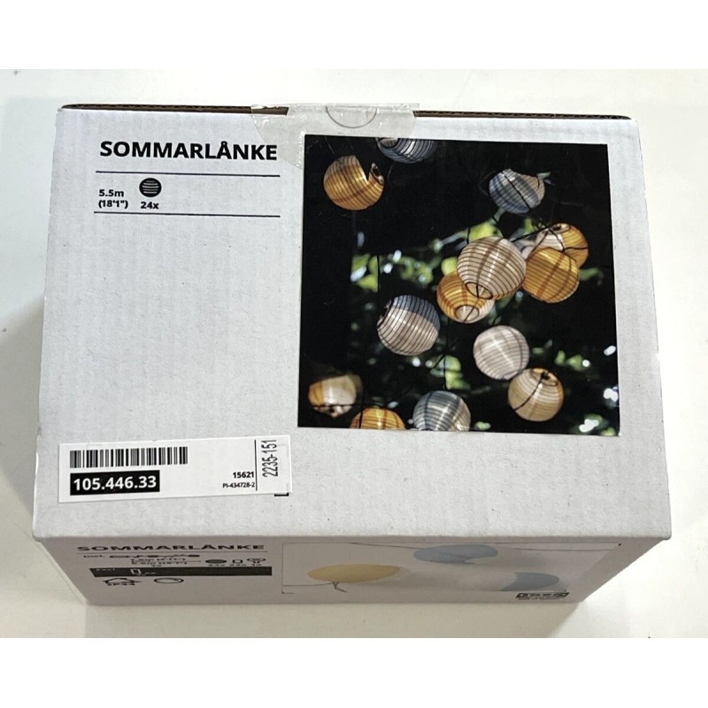 IKEA New IKEA SOMMARLANKE Led String Light With 24 Lights