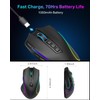 E-YOOSO Gaming Mouse, Tri-Modes Wireless/Bluetooth/Wired Rechargeable RGB Gamer Mouse with