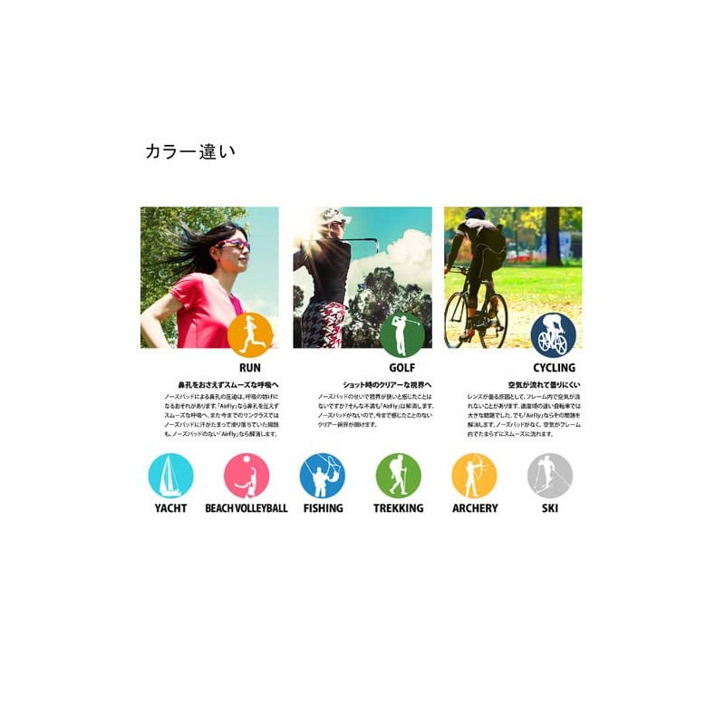 AirFly AF-301 C-4 Nose Padless Sunglasses, Sabae Model, Polarized Lens