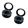 2Pcs Black Empty Eyeshadow Boxes Round Refillable Storage Case Container