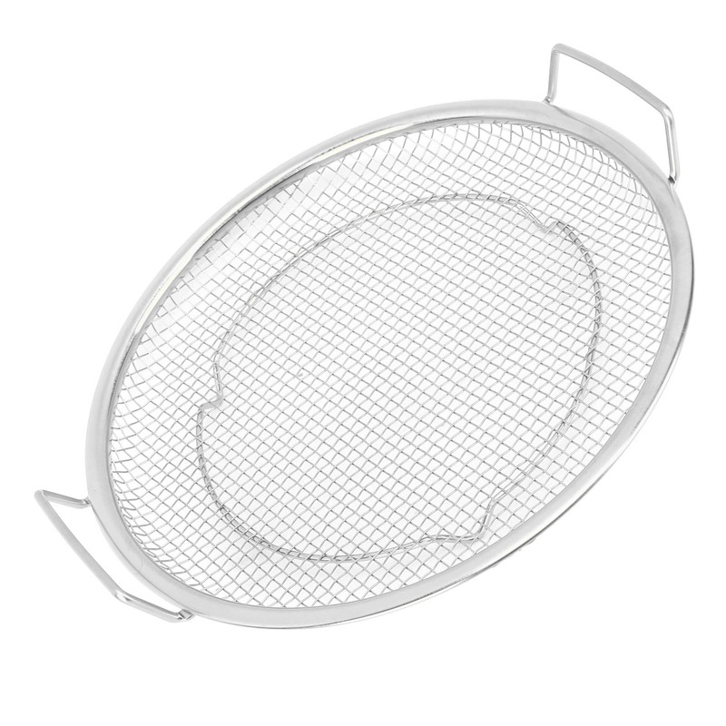Stainless Steel Fruit Basket Double Handles Metal Mesh Drain Round