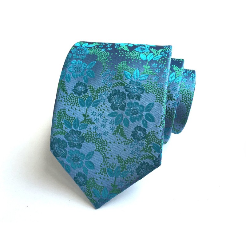 Men's Paisley Floral Pattern Ties Set with Pocket Suqare Luxury