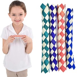 The Dreidel Company Classic Finger Traps, Chinese Bamboo Toys, Assorted Colors, 5" Inches (12-Pack)