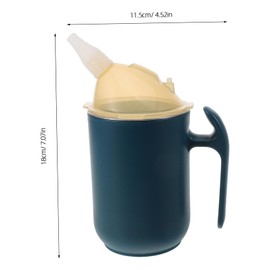 SAFIGLE Stainless Steel Non Spill Feeding Cup for Elderly Leak Sippy Cup with Straw Angle Design for Safe Drinking Capacity for Daily Hydration for Seniors and Disabled Adults