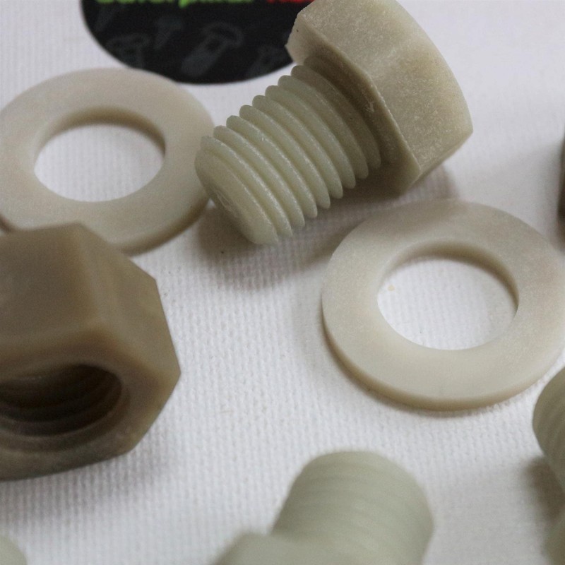 10 x Glass Filled Reinforced Super Nylon Hex Head, M16