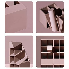 Organizador de maquillaje Caja de almacenamiento de lápiz labial Nueve cuadrícula de silicona creativa niña en forma de corazón mesa de tocador de... 