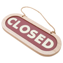 Gogogmee Closed Open Hanging Plaque Rustic Home Decorations Double Sided Open Closed Sign for Store Cafe Bar Restaurant Door Hanger for Business Display