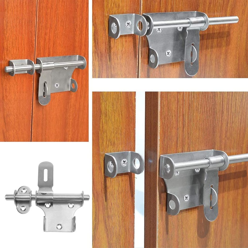 2 pieces stainless steel slide bolt lock, gate latch, sliding