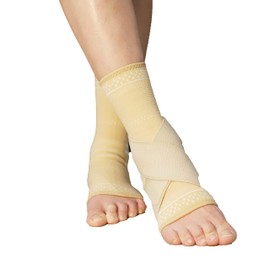 ABIRAM Foot Sleeve (Pair) with Compression Wrap, Ankle Brace For Arch, Ankle Support, Football, Basketball, Volleyball, Running, For Sprained Foot, Tendonitis, Plantar Fasciitis
